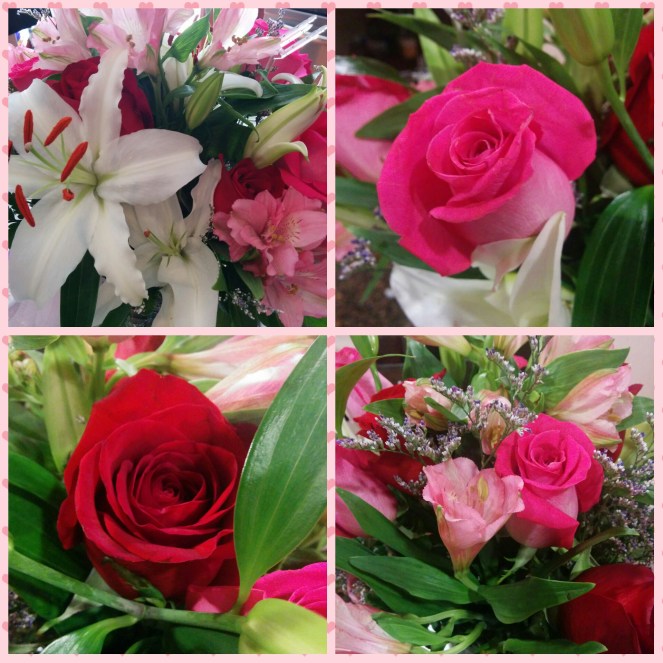 Beautiful flowers I got for my birthday from my husband and kids. lookingjoligood.wordpress.com