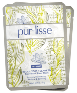 pur~lisse Beauty Blue Lotus + White Tea Sheet Mask & Blue Lotus + Seaweed Sheet Mask Weight: .74 oz