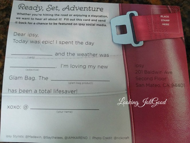 ipsy glam bag may 2016 | lookingjoligood.wordpress.com