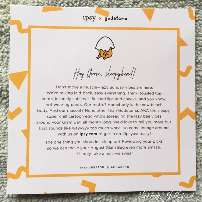 ipsy and gudetama | lookingjoligood.blog
