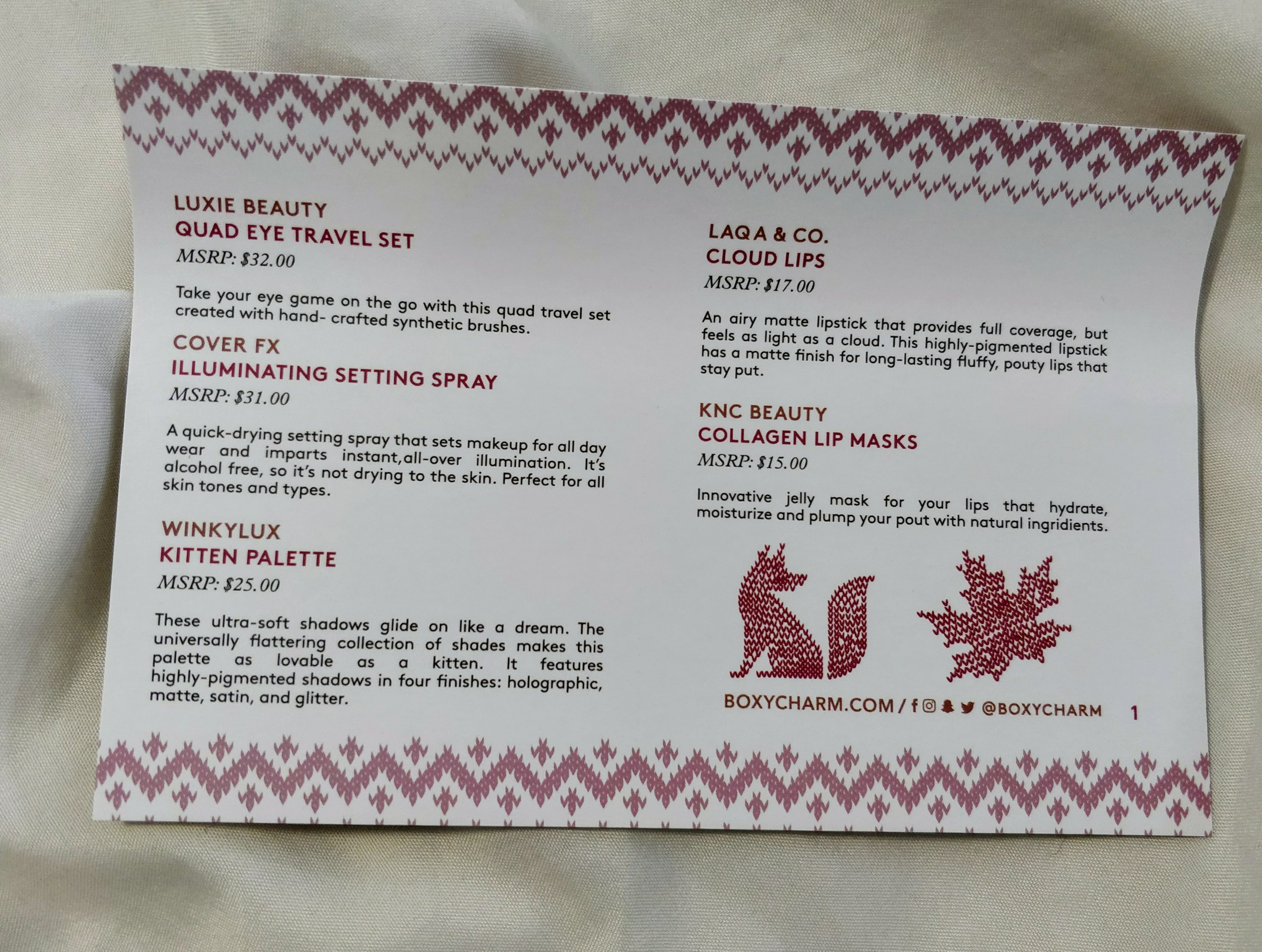 Boxy Charm November 2017 Sweater Weather | lookingjoligood.blog