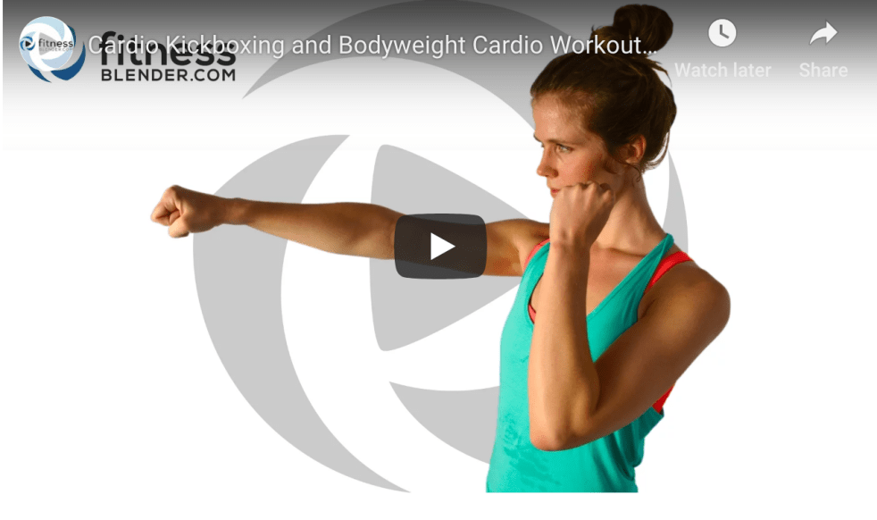No Gym? No Problem! #46 Fitness Blender Cardio Kickboxing Workout | lookingjoligood.blog
