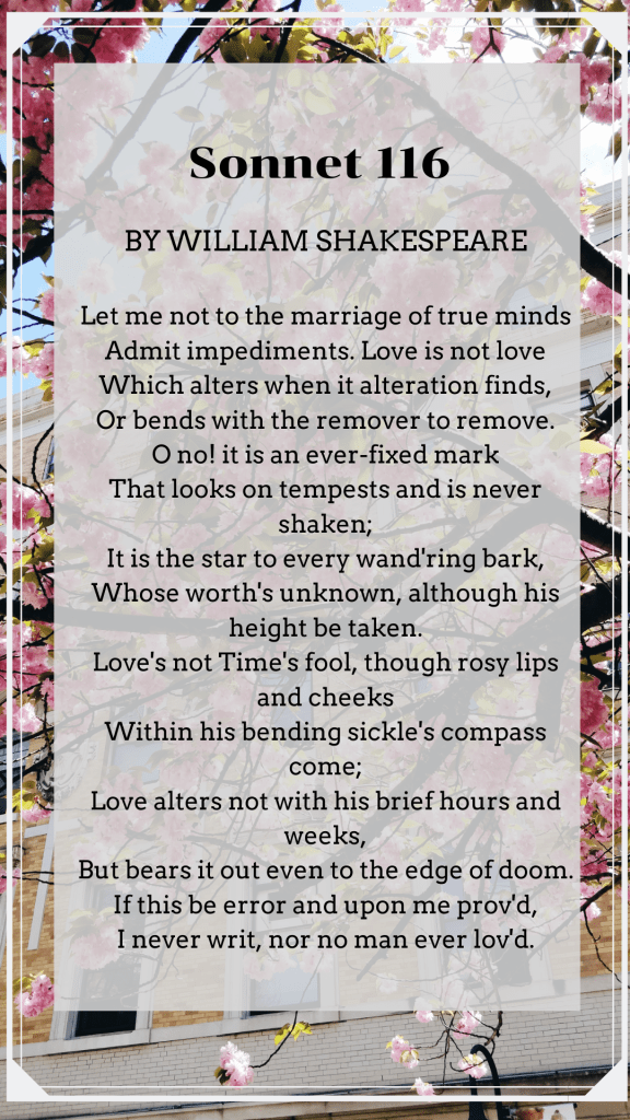 Sonnet 116 | lookingjoligood.blog