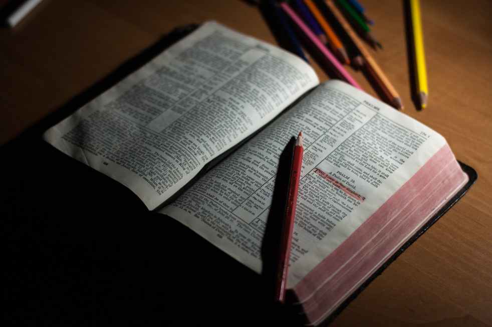 pink pencil on open bible page and pink | lookingjoligood.blog