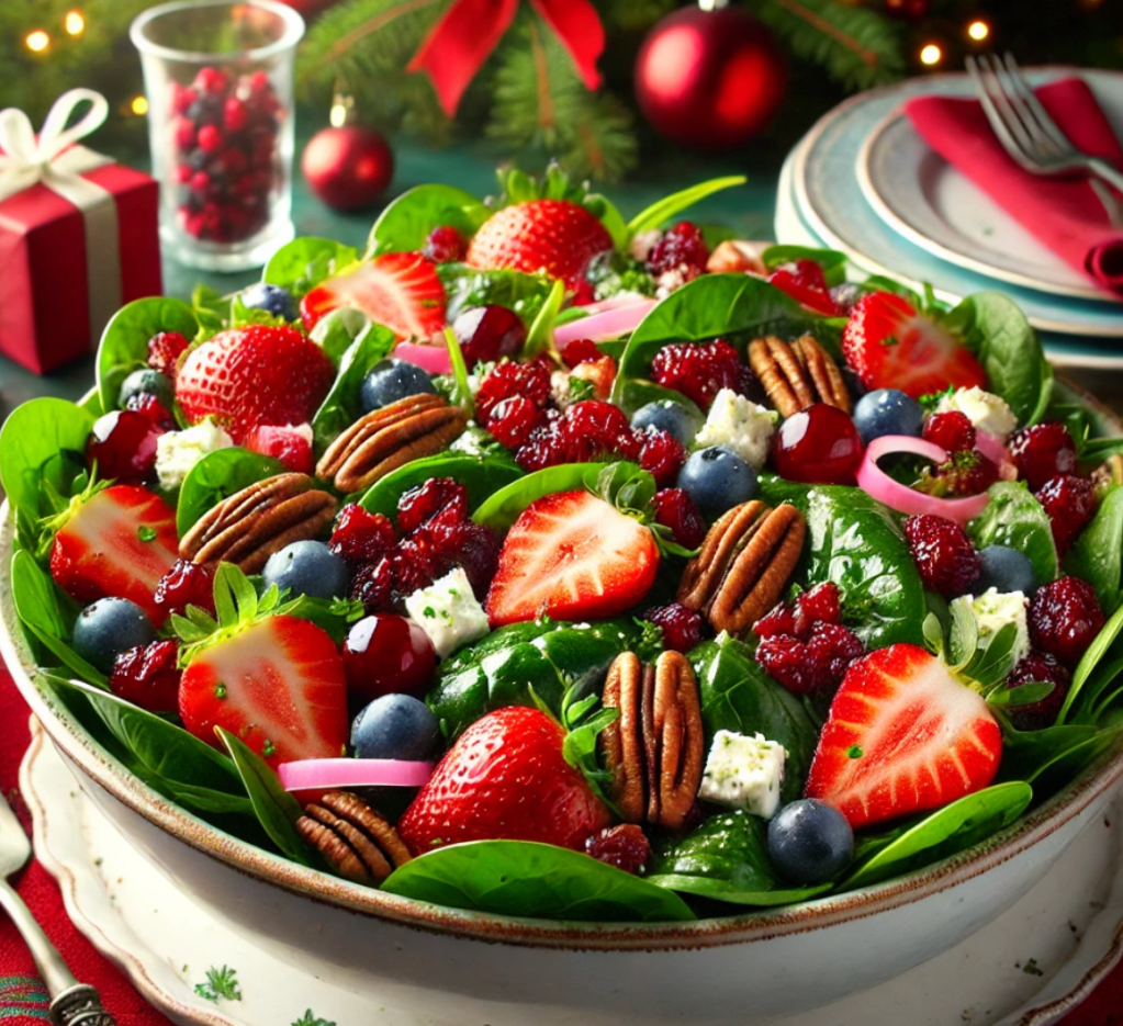 Winter Berry Spinach Salad | lookingjoligood.blog